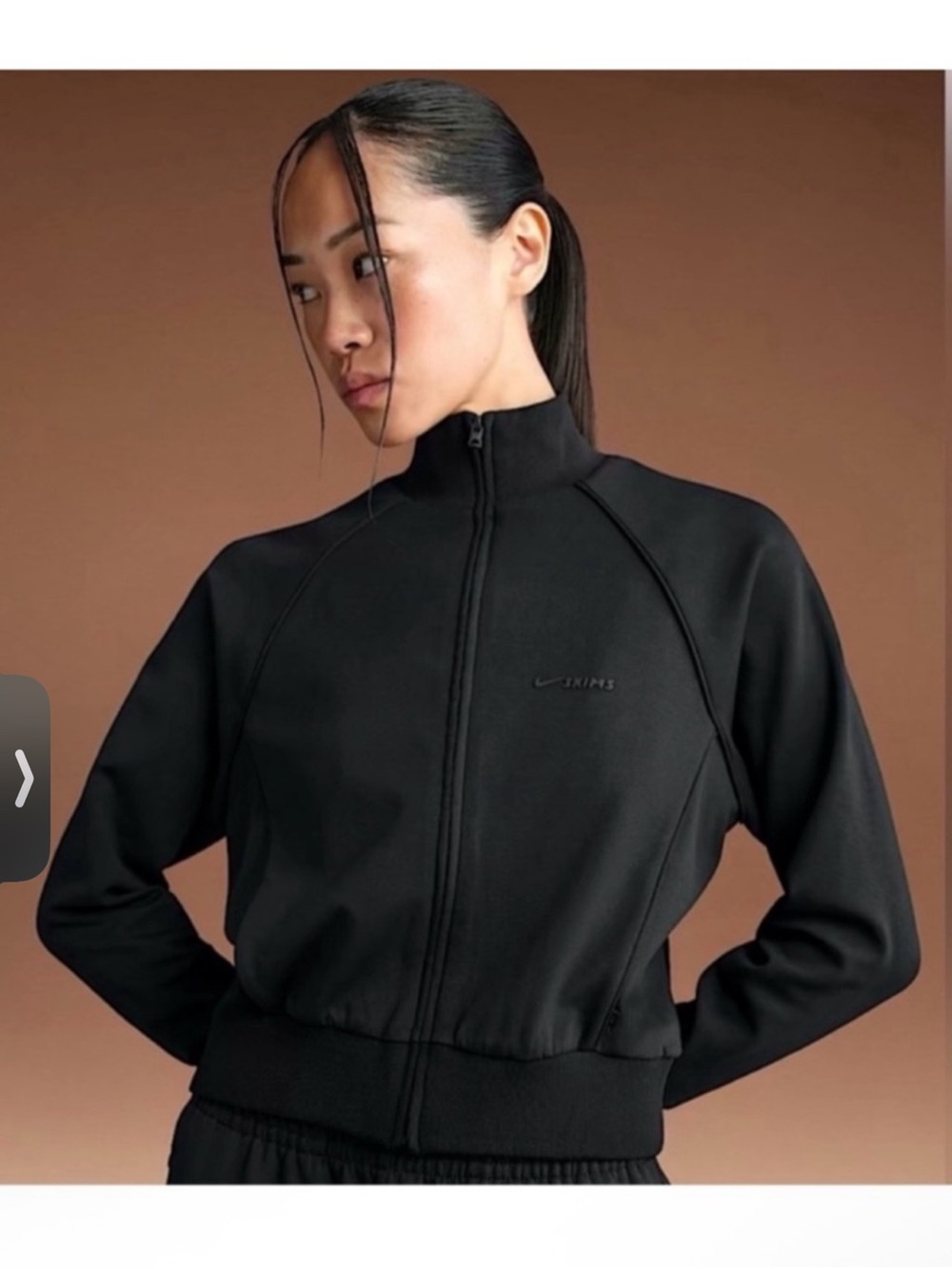 🔥Nike/Skims Women’s Black Full-Zip track Jacket Brand new Size XL